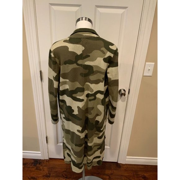 Maeve Anthropologie Green Camo Long Cardigan Sweater, Size XS - Picture 6 of 7